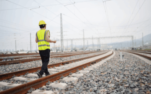 Sistema ferroviario moderno en operación con altos estándares de seguridad ferroviaria